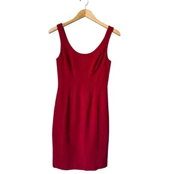 Diane von Furstenberg Red Geovana Sheath Sleeveless Dress Size 2 - Picture 5 of 13